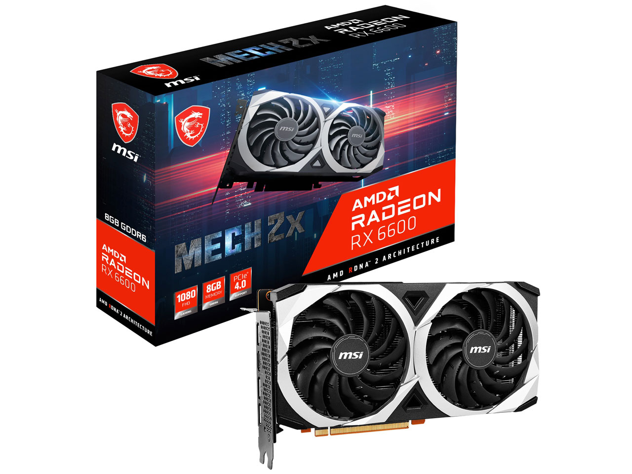 Radeon RX 6600 MECH 2X 8G [PCIExp 8GB]